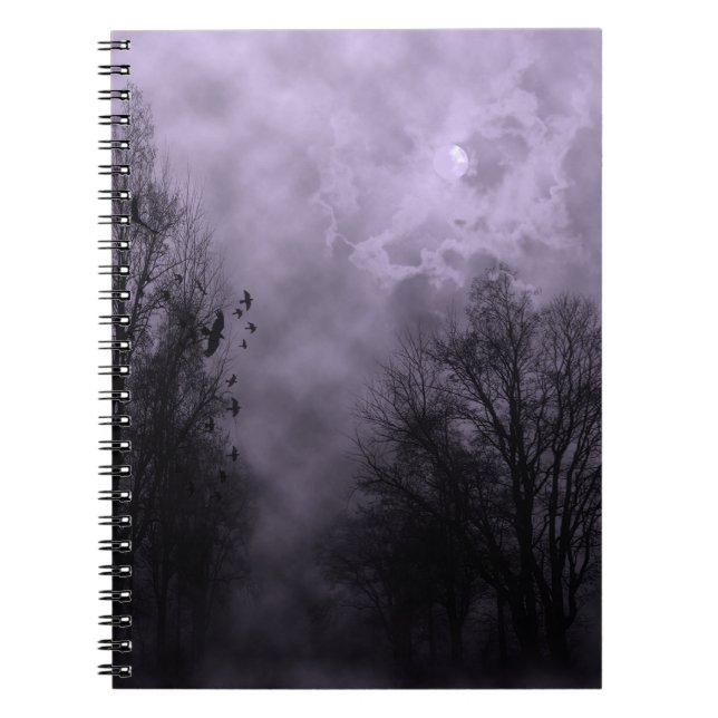 Haunted Sky Purple Mist Notebook (Front)