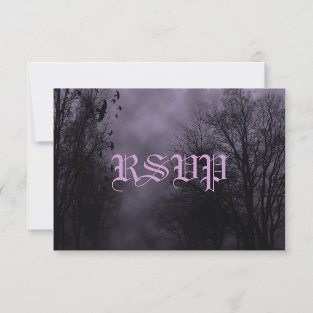 Haunted Sky Purple Mist RSVP Invitation (Front)
