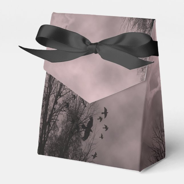 Haunted Sky Red Mist with Ravens Party Favour Box (Front Side)