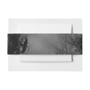 Haunted Sky with Crows Invitation Bands Belly Band