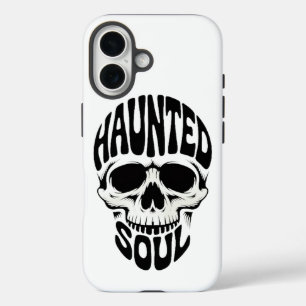Haunted Soul Skull Typography iPhone 16 Case