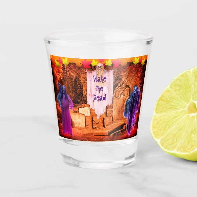 Haunted Spirits Halloween Shot Glass (Front)
