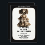 Haunted Spooky Doll Halloween Costume Party Invitation<br><div class="desc">Customize for any event</div>
