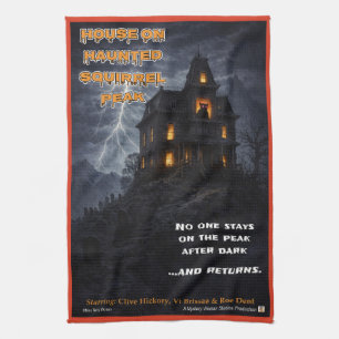 Haunted Squirrel Peak Kitchen Towel