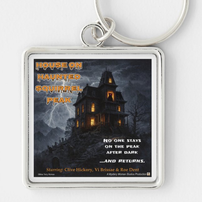 Haunted Squirrel Peak Parody Keychain (Front)
