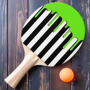 Haunted Striping Green Drip Ping Pong Paddle
