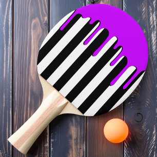 Haunted Striping Purple Drip Ping Pong Paddle