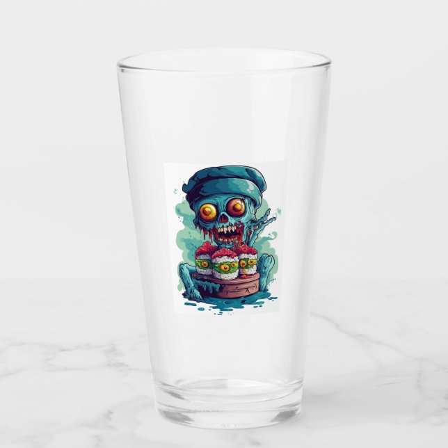 Haunted Sushi Chef Glass (Front)