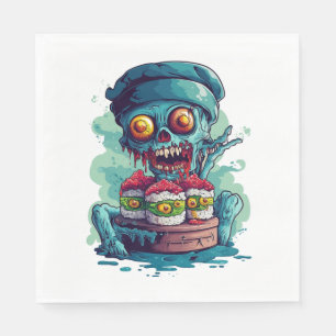 Haunted Sushi Chef Napkin