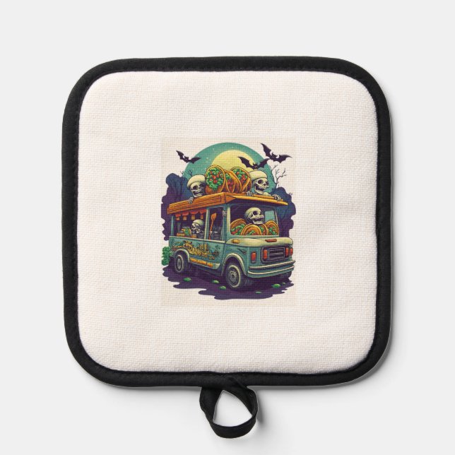  Haunted Taco Truck Pot Holder (Front)