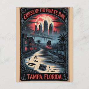 Haunted Tampa, Florida Curse of the Pirate Bay  Postcard