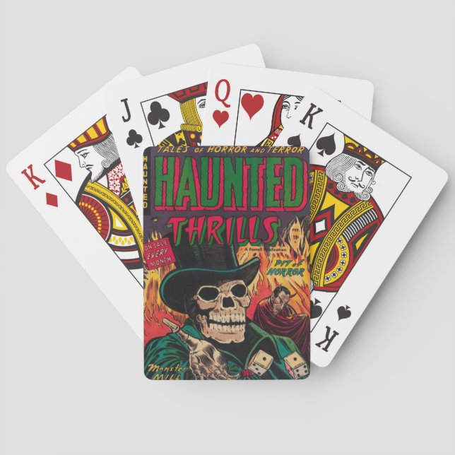 Haunted Thrills #6 Pre-code Horror Playing Cards (Back)