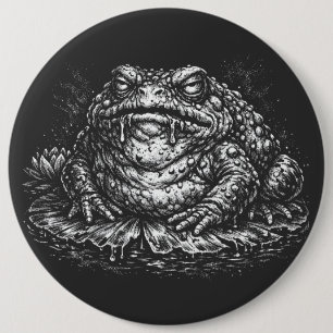 Haunted Toad Sigil by BurnsInHell 6 Inch Round Button