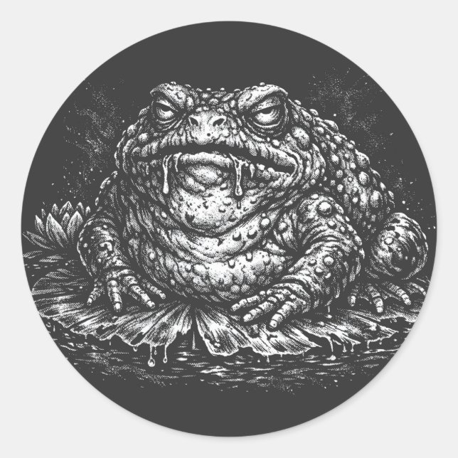 Haunted Toad Sigil by BurnsInHell Classic Round Sticker (Front)
