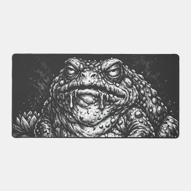 Haunted Toad Sigil by BurnsInHell Desk Mat (Front)