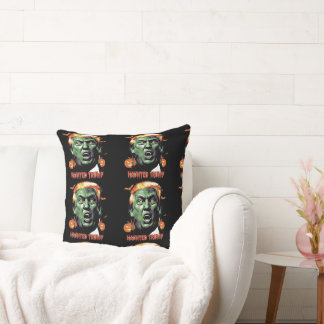 Haunted Trump Throw Pillow