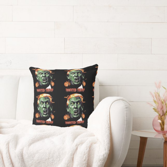 Haunted Trump Throw Pillow (Couch)