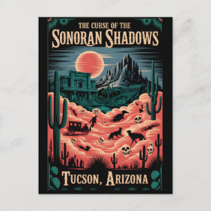 Haunted Tucson, Arizona Vintage Horror Travel Postcard