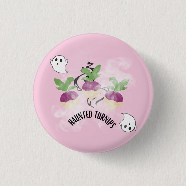 Haunted Turnips 1 Inch Round Button (Front)