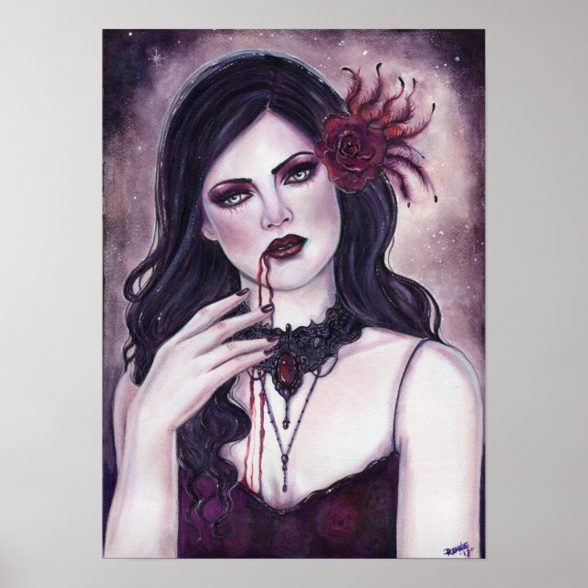 Haunted vampire gothic poster by Renee Lavoie (Front)