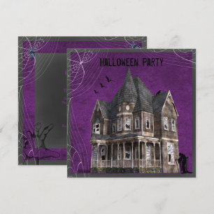 Haunted Witch House Halloween Invitation
