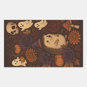 haunted woods hedgehog halloween sticker