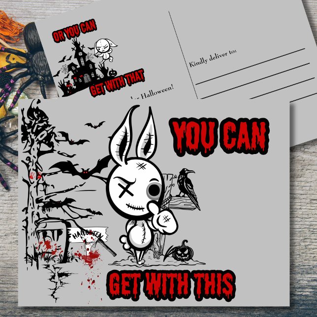 Haunting Bunny Halloween Holiday Postcard (Creator Uploaded)