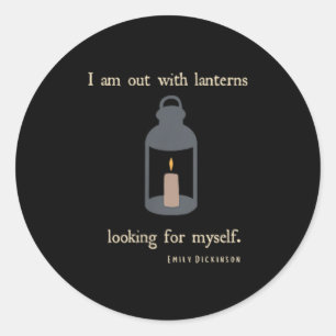 Haunting Emily S Emily Inson Lanterns Deep Thinker Classic Round Sticker