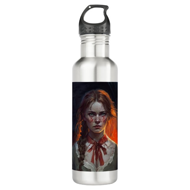 Haunting house 710 ml water bottle (Front)