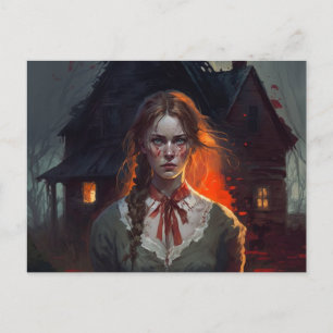 Haunting house announcement postcard