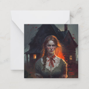 Haunting house card