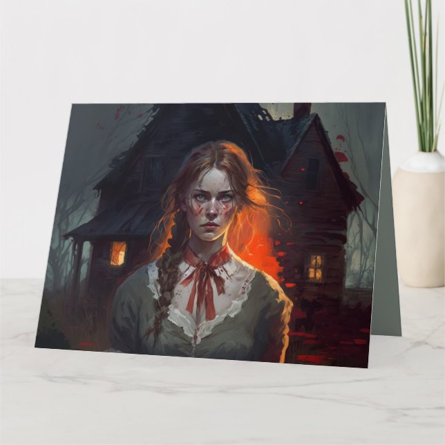 Haunting house card (Front)