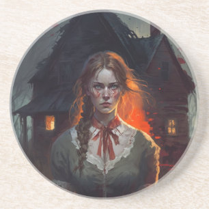 Haunting house coaster