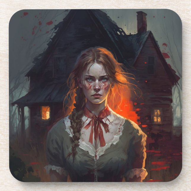 Haunting house coaster (Front)
