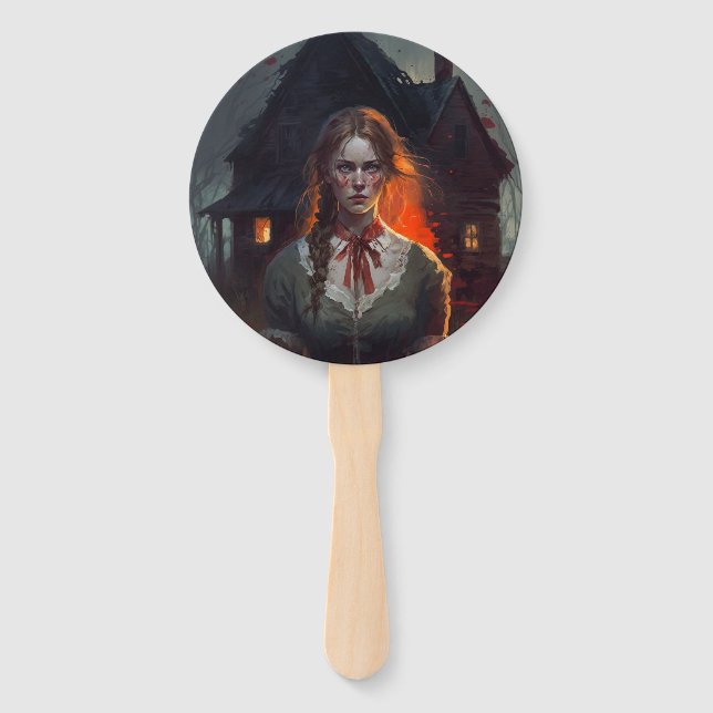 Haunting house hand fan (Front)