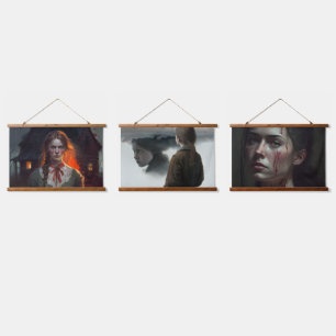 Haunting house hanging tapestry