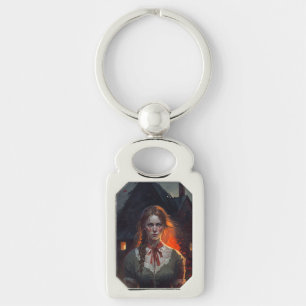 Haunting house keychain