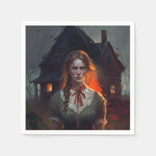 Haunting house napkin