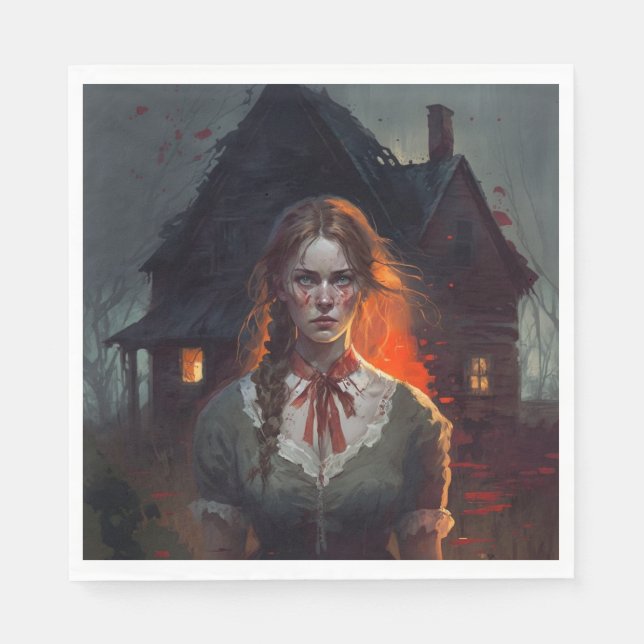 Haunting house napkin (Front)