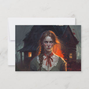 Haunting house RSVP card