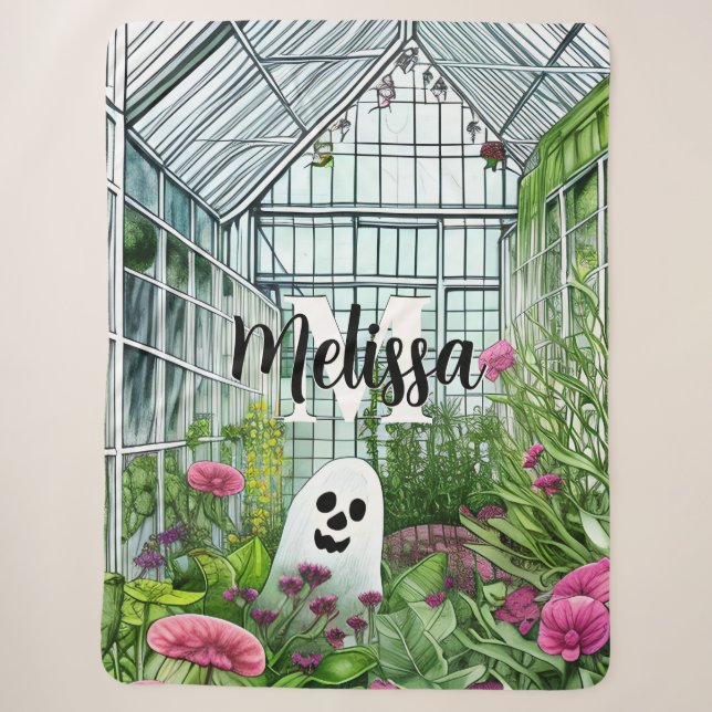 Haunting in the Greenhouse Sherpa Blanket (Front)