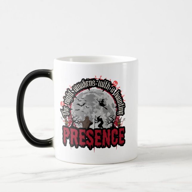 Haunting Presence Halloween Moon Art Magic Mug (Left)