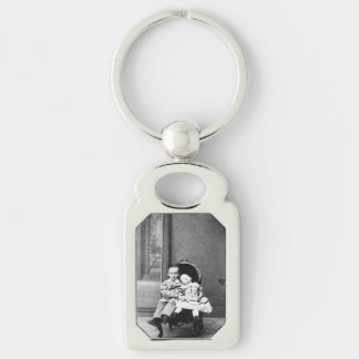 Haunting Vintage Sibling Portrait  Keychain