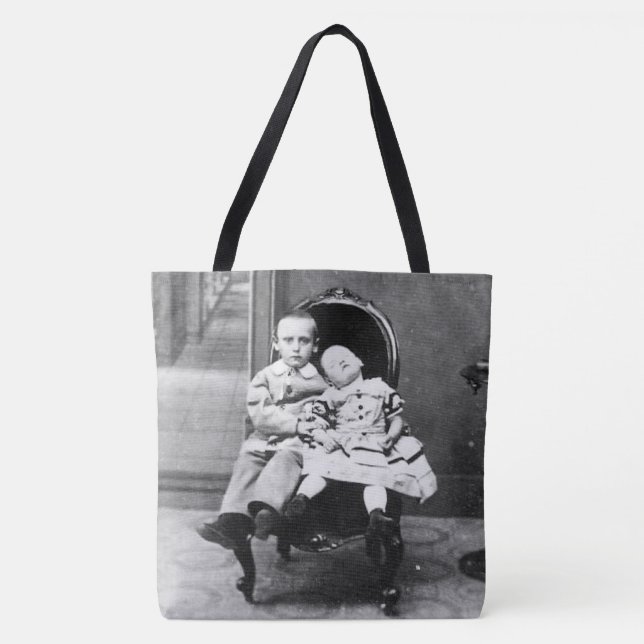 Haunting Vintage Sibling Portrait  Tote Bag (Front)