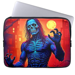 Haunting Zombie Demon In The City Design Laptop Sleeve