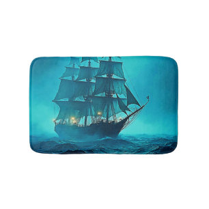 Hauntingly Beautiful Ocean Voyage Design Bath Mat