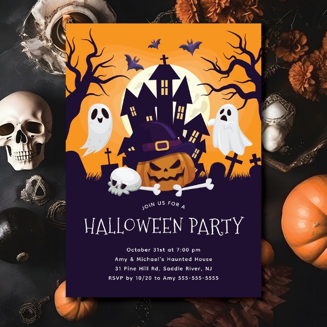 Hauntingly Fun Halloween Party Invitation (Creator Uploaded)
