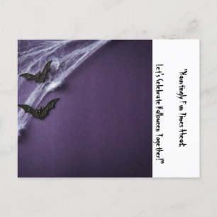 "Hauntingly Fun Times Ahead: Celebrate together" Holiday Postcard