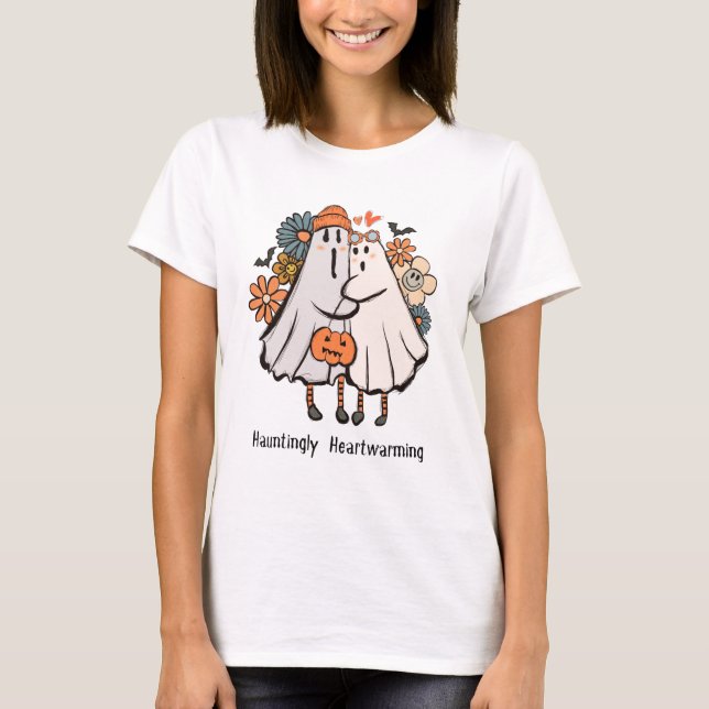 Hauntingly Heartwarming Cute Ghosts Halloween Mug T-Shirt (Front)