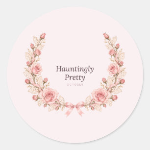 Hauntingly Pretty Coquette Rose Wreath Stickers
